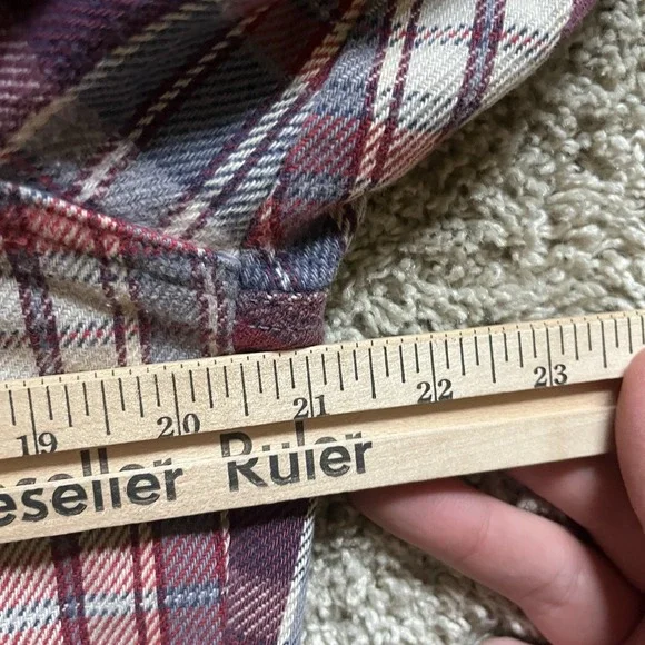 VTG‎ 90s Wrangler Plaid Flannel Pearl Snap Shirt Men XL Long-Sleeve Heavyweight - Picture 5 of 11